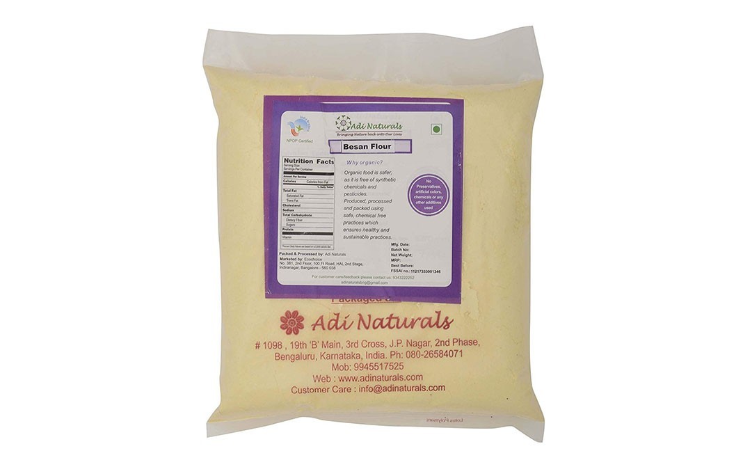 Adi Naturals Besan Flour    Pack  500 grams